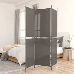 vidaXL 3-tlg. Paravent Anthrazit 150x180 cm Stoff