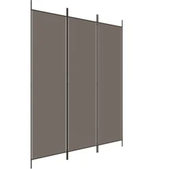 vidaXL 3-tlg. Paravent Anthrazit 150x220 cm Stoff