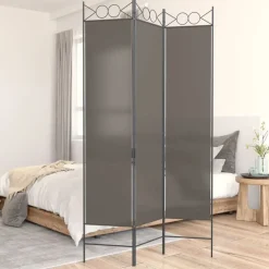 vidaXL 3-tlg. Paravent Anthrazit 120x200 cm Stoff