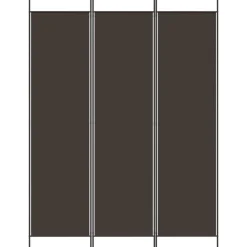 vidaXL 3-tlg. Paravent Braun 150x200 cm Stoff