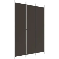 vidaXL 3-tlg. Paravent Braun 150x220 cm Stoff
