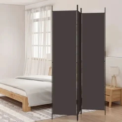 vidaXL 3-tlg. Paravent Braun 150x220 cm Stoff