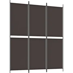 vidaXL 3-tlg. Paravent Braun 150x180 cm Stoff