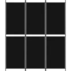 vidaXL 3-tlg. Paravent Schwarz 150x180 cm Stoff