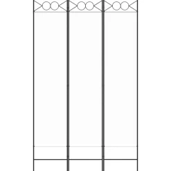 vidaXL 3-tlg. Paravent Weiß 120x200 cm Stoff