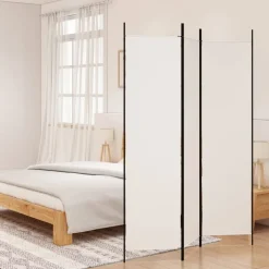 vidaXL 3-tlg. Paravent Weiß 150x200 cm Stoff
