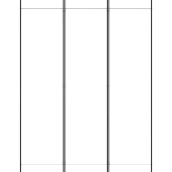 vidaXL 3-tlg. Paravent Weiß 150x200 cm Stoff
