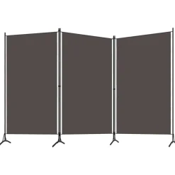 vidaXL 3-tlg. Raumteiler Anthrazit 260x180 cm