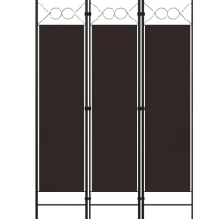 vidaXL 3-tlg. Raumteiler Braun 120 x 180 cm