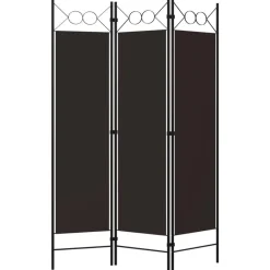 vidaXL 3-tlg. Raumteiler Braun 120 x 180 cm