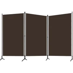 vidaXL 3-tlg. Raumteiler Braun 260x180 cm