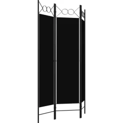 vidaXL 3-tlg. Raumteiler Schwarz 120 x 180 cm