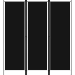 vidaXL 3-tlg. Raumteiler Schwarz 150x180 cm