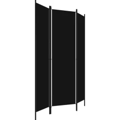 vidaXL 3-tlg. Raumteiler Schwarz 150x180 cm