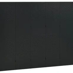 vidaXL 5-tlg. Raumteiler Schwarz 200x180 cm Stahl