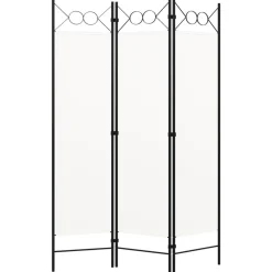 vidaXL 3-tlg. Raumteiler Weiß 120×180 cm
