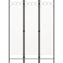 vidaXL 3-tlg. Raumteiler Weiß 120×180 cm