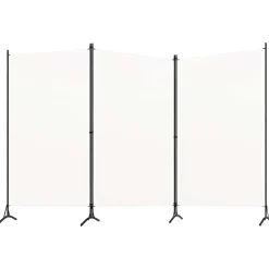 vidaXL 3-tlg. Raumteiler Weiß 260x180 cm Stoff