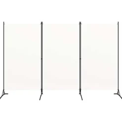 vidaXL 3-tlg. Raumteiler Weiß 260x180 cm Stoff