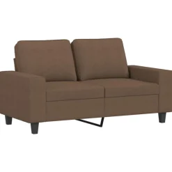 vidaXL 2-tlg. Sofagarnitur Braun Stoff