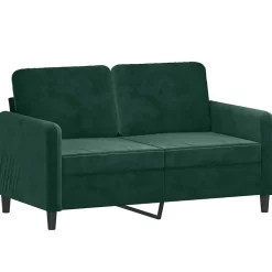 vidaXL 2-tlg. Sofagarnitur Dunkelgrün Samt