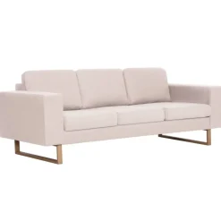 vidaXL 2-tlg. Sofagarnitur Stoff Cremeweiß