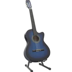vidaXL 12-tlg. Western Gitarren-Set mit Equalizer und 6 Saiten Blau