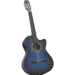 vidaXL 12-tlg. Western Gitarren-Set mit Equalizer und 6 Saiten Blau