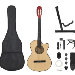 vidaXL 12-tlg. Westerngitarre Set mit Equalizer und 6 Saiten