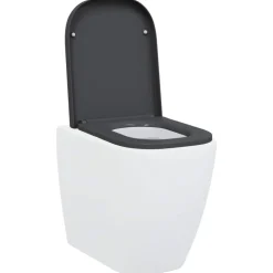 vidaXL Toilettensitz Anthrazit 47,5 x 35 x 3,6 cm Duroplast