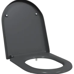 vidaXL Toilettensitz Anthrazit 49 x 36 x 4 cm Duroplast