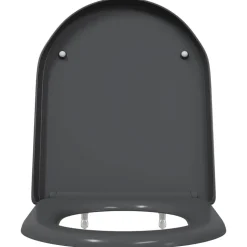 vidaXL Toilettensitz Anthrazit 49 x 36 x 4 cm Duroplast