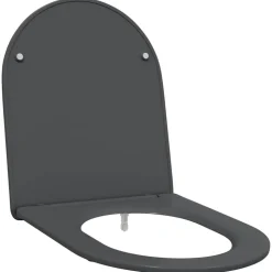 vidaXL Toilettensitz Anthrazit 47 x 36 x 3,4 cm Duroplast