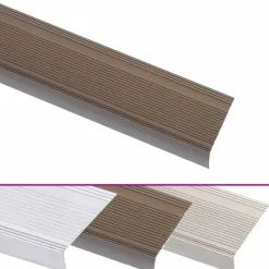 vidaXL Treppenkantenprofil in L-Form 5 Stk. Aluminium 90 cm Braun