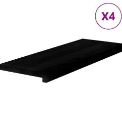 vidaXL Treppenstufen 4 Stk. Dunkelbraun 70x25x2 cm Massivholz Eiche
