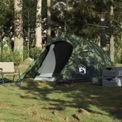 vidaXL Tunnelzelt 3 Personen Camouflage Wasserdicht