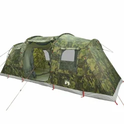 vidaXL Tunnelzelt 4 Personen Camouflage Wasserdicht