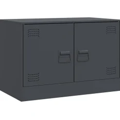 vidaXL TV-Schrank Anthrazit 67x39x44 cm Stahl