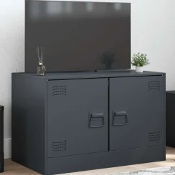 vidaXL TV-Schrank Anthrazit 67x39x44 cm Stahl