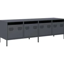vidaXL TV-Schrank Anthrazit 135x39x43,5 cm Kaltgewalzter Stahl