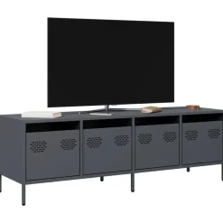 vidaXL TV-Schrank Anthrazit 135x39x43,5 cm Kaltgewalzter Stahl