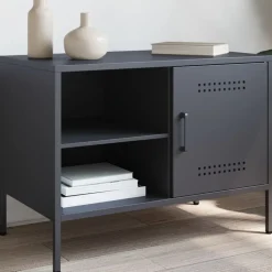 vidaXL TV-Schrank Anthrazit 68x39x50,5 cm Stahl