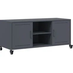 vidaXL TV-Schrank Anthrazit 100,5x39x43,5 cm Stahl