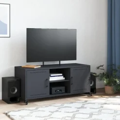 vidaXL TV-Schrank Anthrazit 100,5x39x43,5 cm Stahl