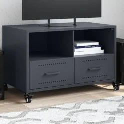 vidaXL TV-Schrank Anthrazit 68x39x43,5 cm Stahl