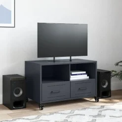 vidaXL TV-Schrank Anthrazit 68x39x43,5 cm Stahl