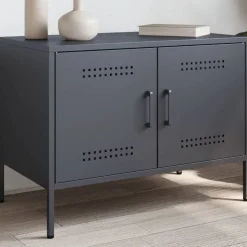 vidaXL TV-Schrank Anthrazit 68x39x50,5 cm Stahl