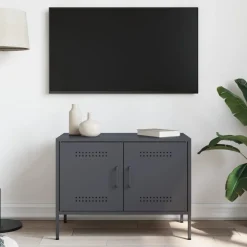 vidaXL TV-Schrank Anthrazit 68x39x50,5 cm Stahl