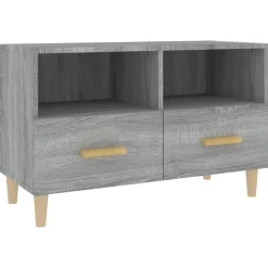 vidaXL TV-Schrank Grau Sonoma 80x36x50 cm Holzwerkstoff