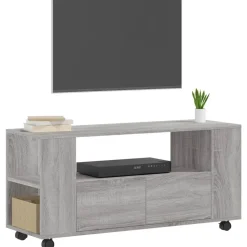 vidaXL TV-Schrank Grau Sonoma 102x34,5x43 cm Holzwerkstoff